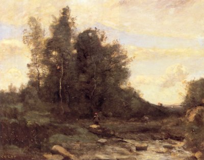 石の急流 作： Jean Baptiste Camille Corot